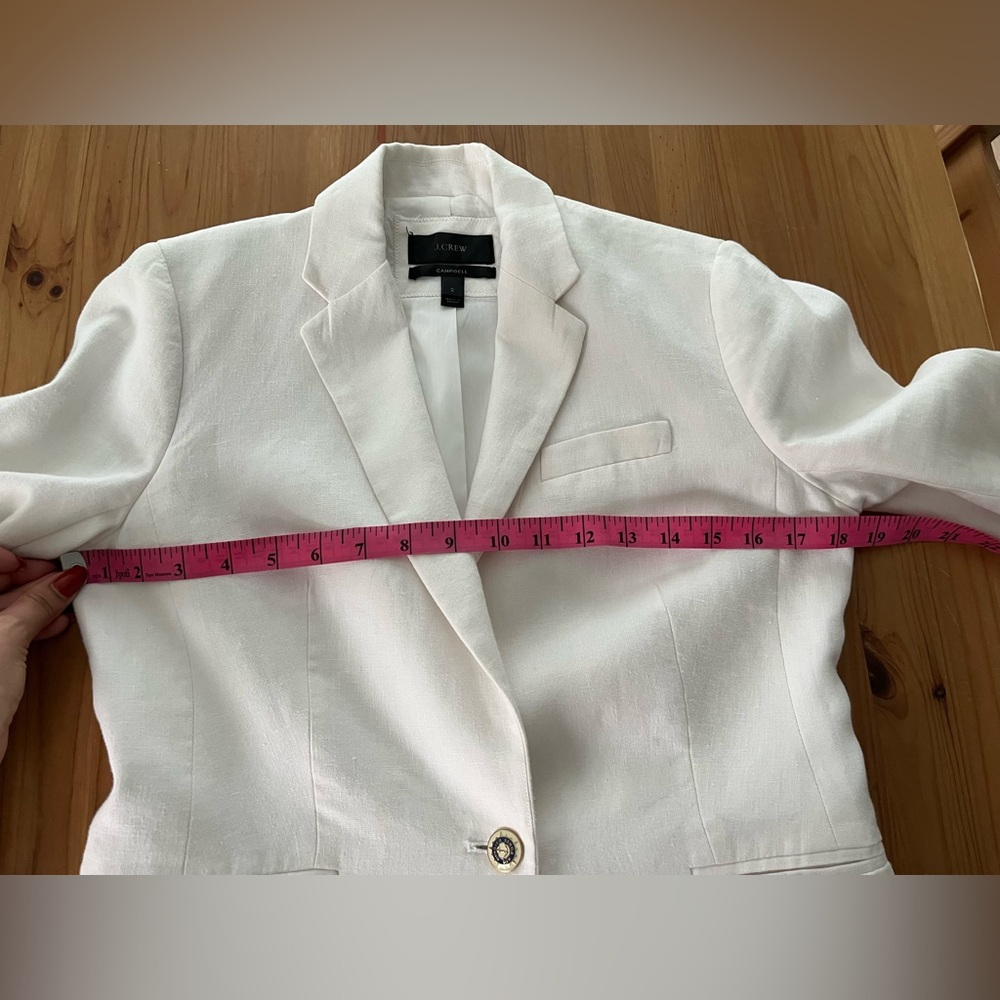 J.Crew White Linen Blazer - Picture 9 of 12